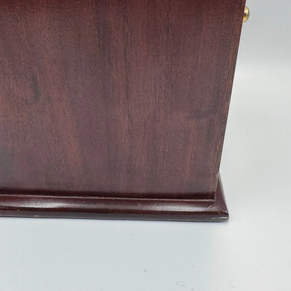 Wildwood Accents Mahogany Wood Slant Top Knife Box Brass Hardware Georgian Style